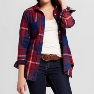 Mossimo Supply Co. Red, Blue and White Flannel